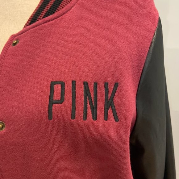 PINK VICTORIA'S SECRET VARSITY JACKET MEDIUM - Picture 4 of 5
